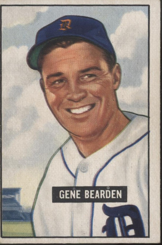 Gene Bearden 1951 Bowman #284 Detroit Tigers #284 VG-EX Marked