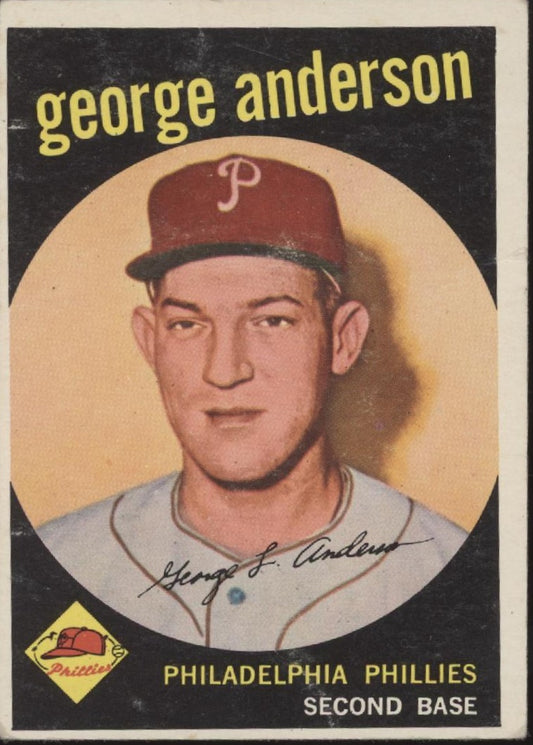 George Anderson 1959 Topps RC #338 Philadelphia Phillies VG