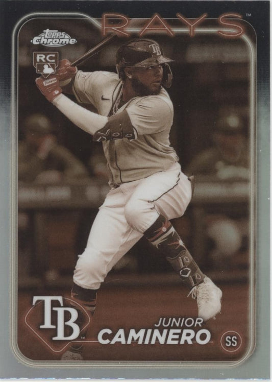 Junior Caminero 2024 Topps Chrome Sepia Refractor RC #213