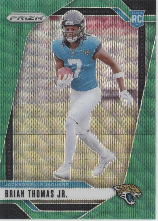 Brian Thomas Jr. 2024 Panini Prizm Green Wave Prizm RC #314