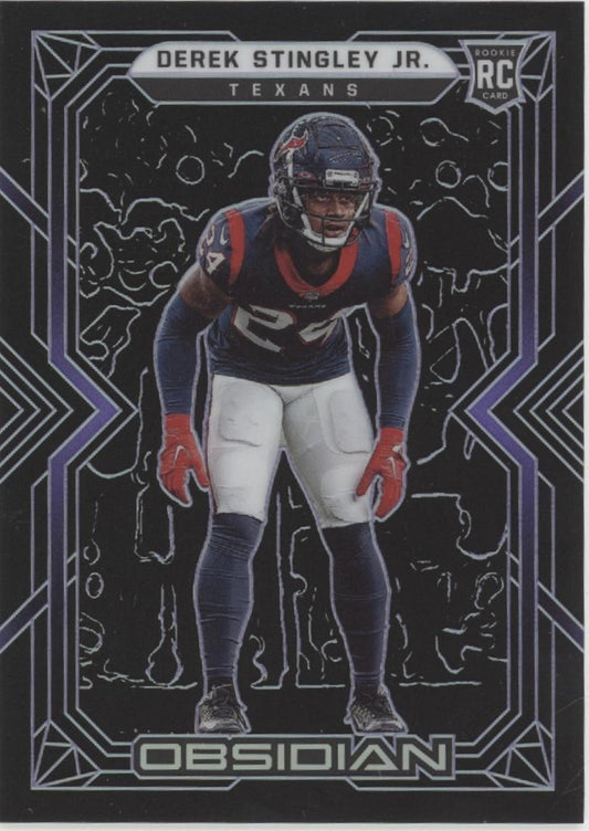 Derek Stingley Jr. 2022 Panini Obsidian Purple Refractor RC 010/100 #148
