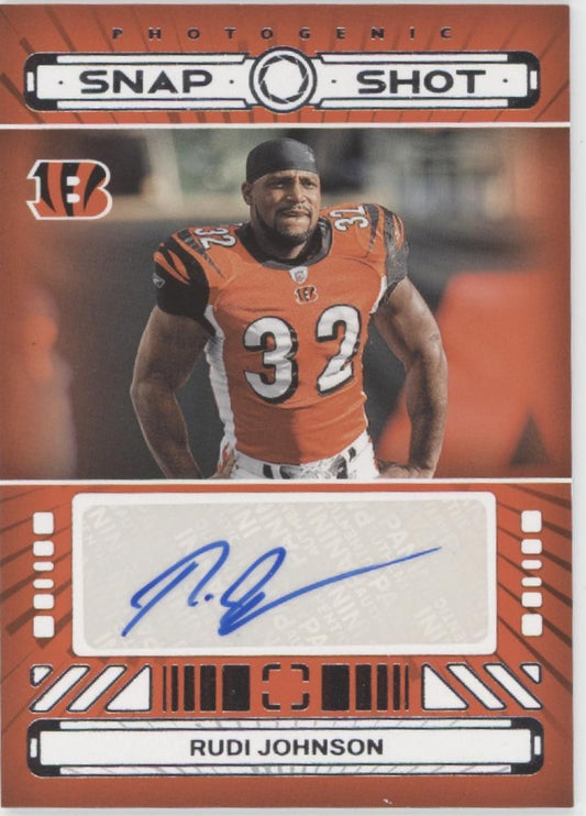 Rudi Johnson 2024 Panini Photgenic Snap Shot Auto #SSA-RJO