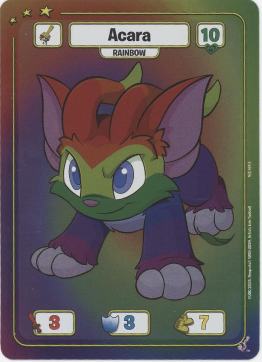 Acara Neopets Battledome TCG 25th Anniversary Rainbow TCG N25-104 #1
