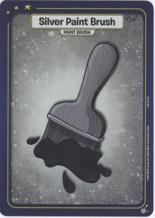 Silver Paint Brush Neopets Battledome TCG 25th Anniversary N25-248