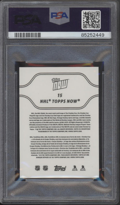 Connor Bedard 2023-24 Topps Now Stickers Red Jersey RC #15 PSA 10 #1