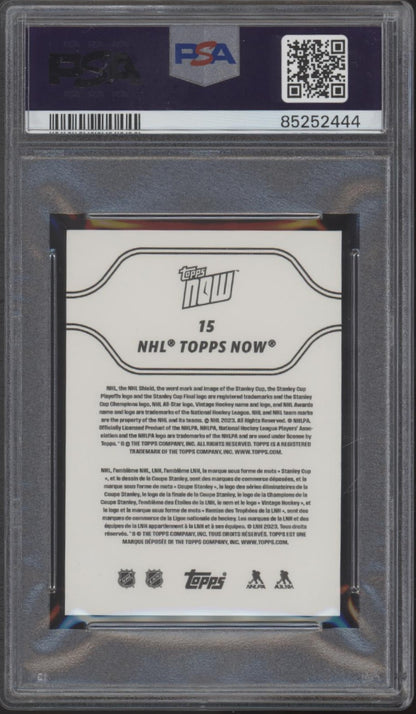 Connor Bedard 2023-24 Topps Now Stickers Red Jersey RC #15 PSA 10 #2
