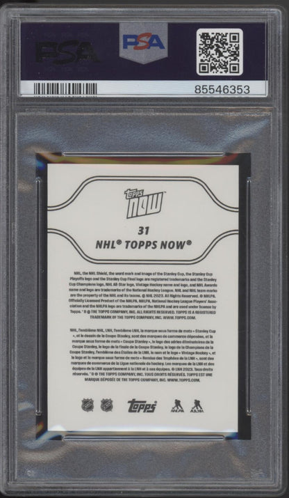 Connor Bedard 2023-24 Topps Now Stickers White Jersey RC #31 PSA 10 #3