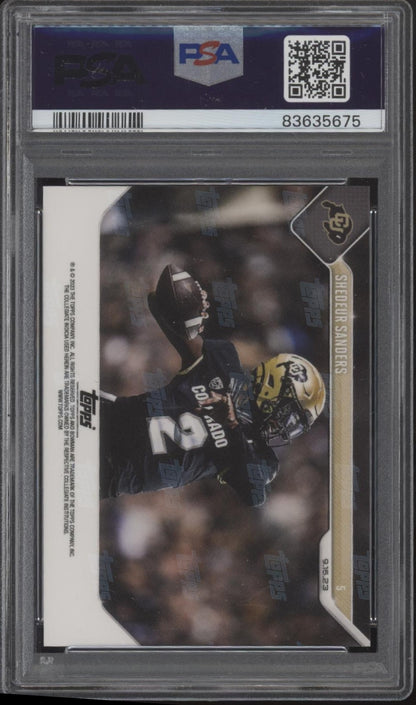 Shedeur Sanders 2023 Bowman University Now #5 PSA 10 #3