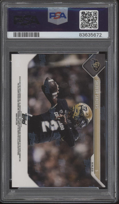 Shedeur Sanders 2023 Bowman University Now #5 PSA 10 #4