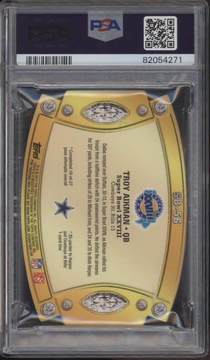 Troy Aikman 2011 Topps Super Bowl Legends Die-Cut #SB-56 PSA 8 #3