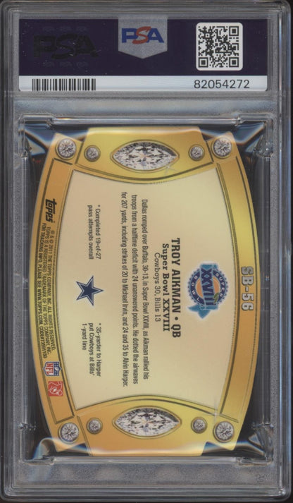 Troy Aikman 2011 Topps Super Bowl Legends Die-Cut #SB-56 PSA 8 #4