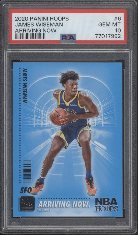 James Wiseman 2020-21 Panini Hoops Arriving Now RC #6 PSA 10