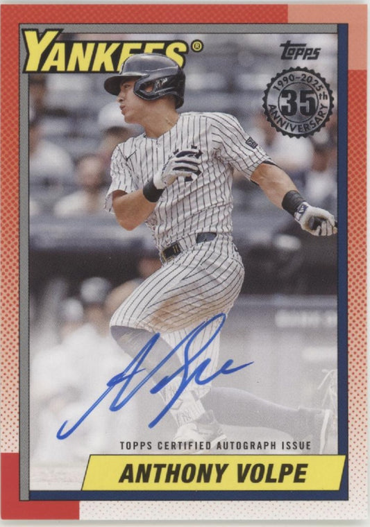 Anthony Volpe 2025 Topps 35th Anniversary '90 Auto #90A-AV
