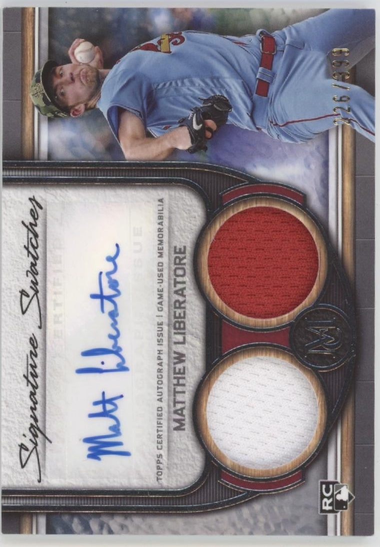 Matthew Liberatore 2023 Topps Museum Collection Signature Swatches RC Auto /399