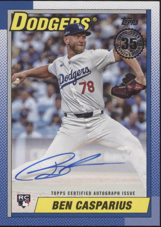 Ben Casparius 2025 Topps 35th Anniversary '90 RC Auto #90B2-BCA