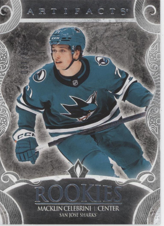 Macklin Celebrini 2024-25 Upper Deck Artifacts Rookies Silver RC #224