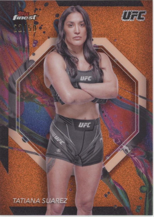 Tatiana Suarez 2024 Topps Finest Tangerine Glitter Refractor 22/50 #39