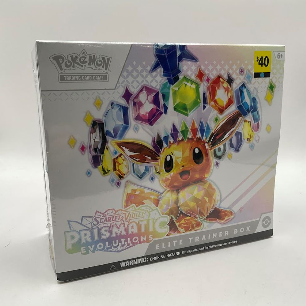 Pokemon: Scarlet & Violet Prismatic Evolutions Elite Trainer Box *$40 Price Tag Printed, See Pictures* Pokemon: Scarlet & Violet Prismatic Evolutions Elite Trainer Box *$40 Price Tag Printed, See Pictures*