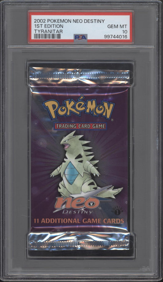 Neo Destiny Pokemon 1st Edition Tyranitar Booster Pack PSA 10 #2