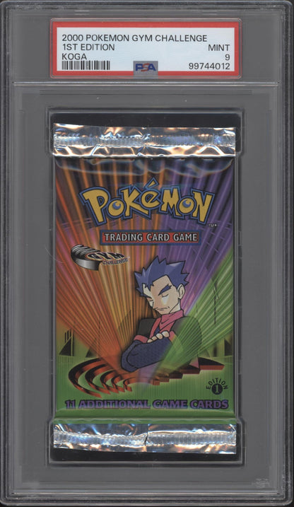 Gym Challenge Pokemon 1st Edition Koga Booster Pack PSA 9