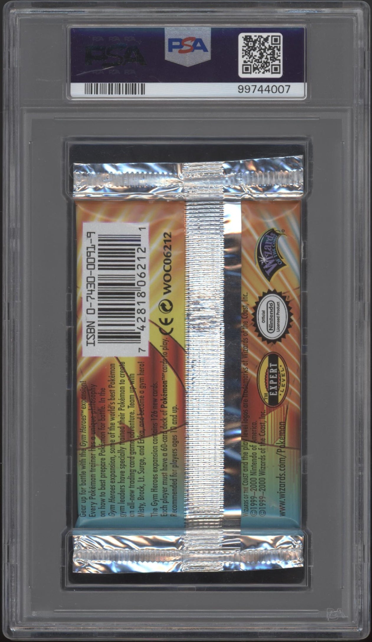 Gym Heroes Pokemon 1st Edition Brock Booster Pack PSA 9