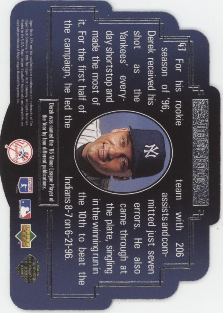 Derek Jeter 1996 Upper Deck SPX Holo Die-Cut #43