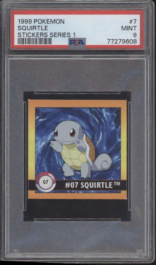 Squirtle Pokemon Sticker Series 1 #7 PSA 9