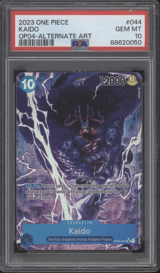 Kaido One Piece Card Game Kingdoms of Intrigue Alt Art #044 PSA 10