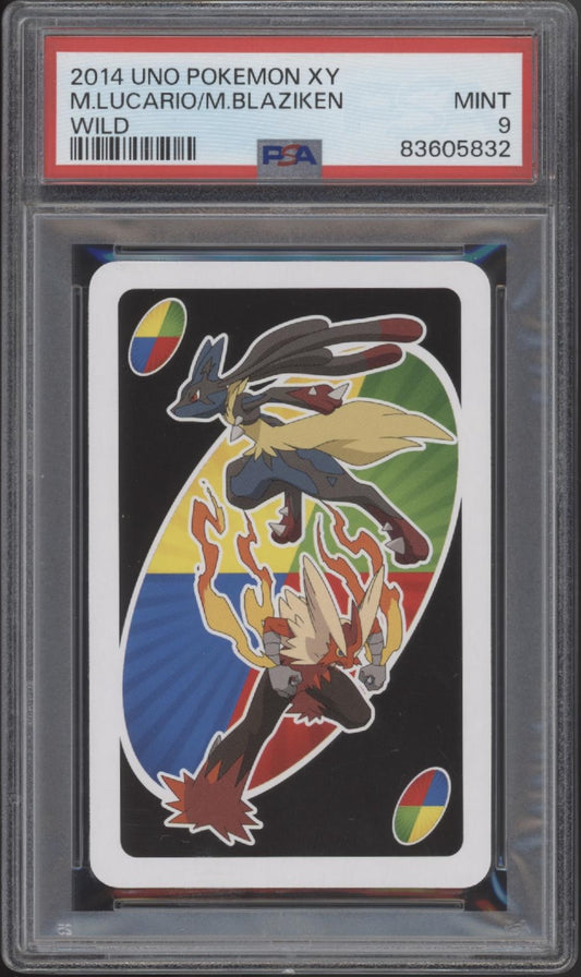 M Lucario M Blaziken Uno Pokemon XY Wild Card PSA 9