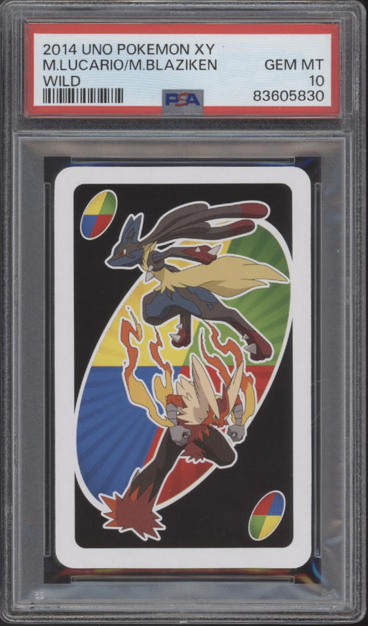 M Lucario M Blaziken Uno Pokemon XY Wild Card PSA 10
