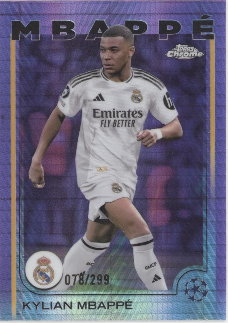 Kylian Mbappe 2025 Topps Chrome UEFA Champions League 078/299 #1
