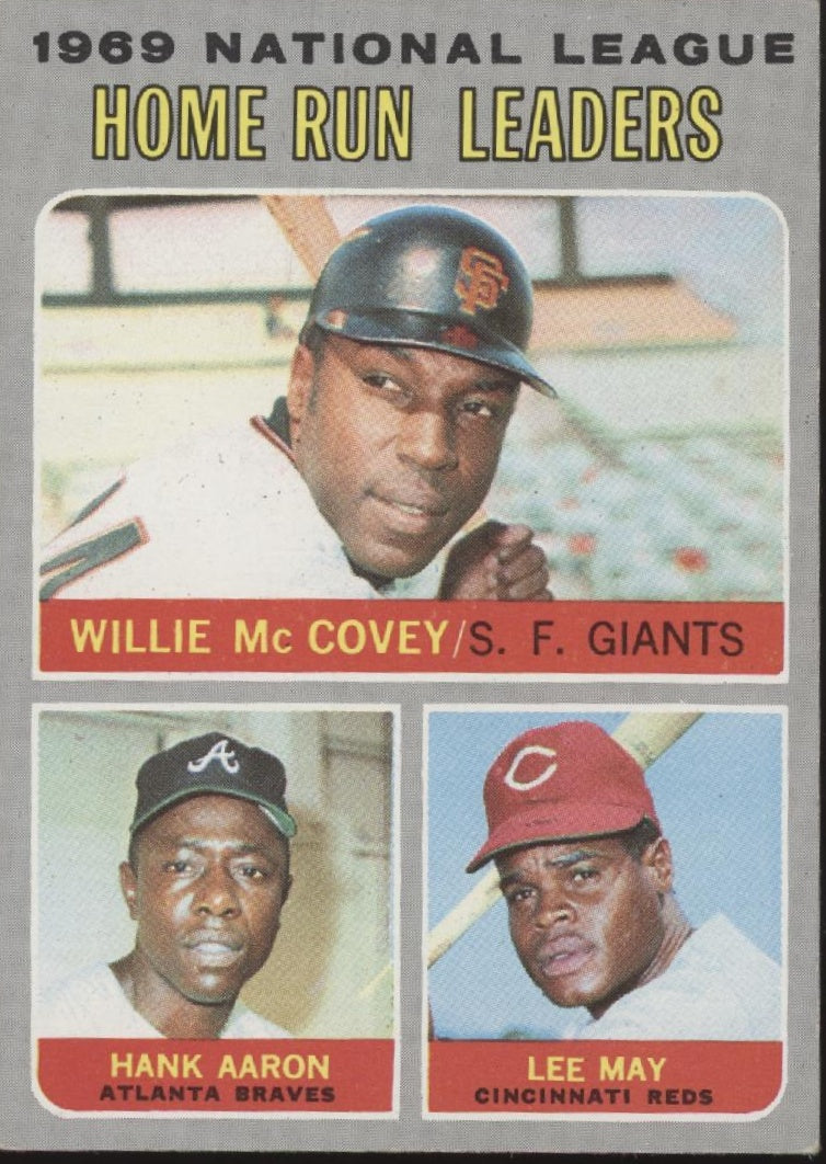 McCovey / Aaron / May 1970 Topps NL Home Run Leaders #65 VG