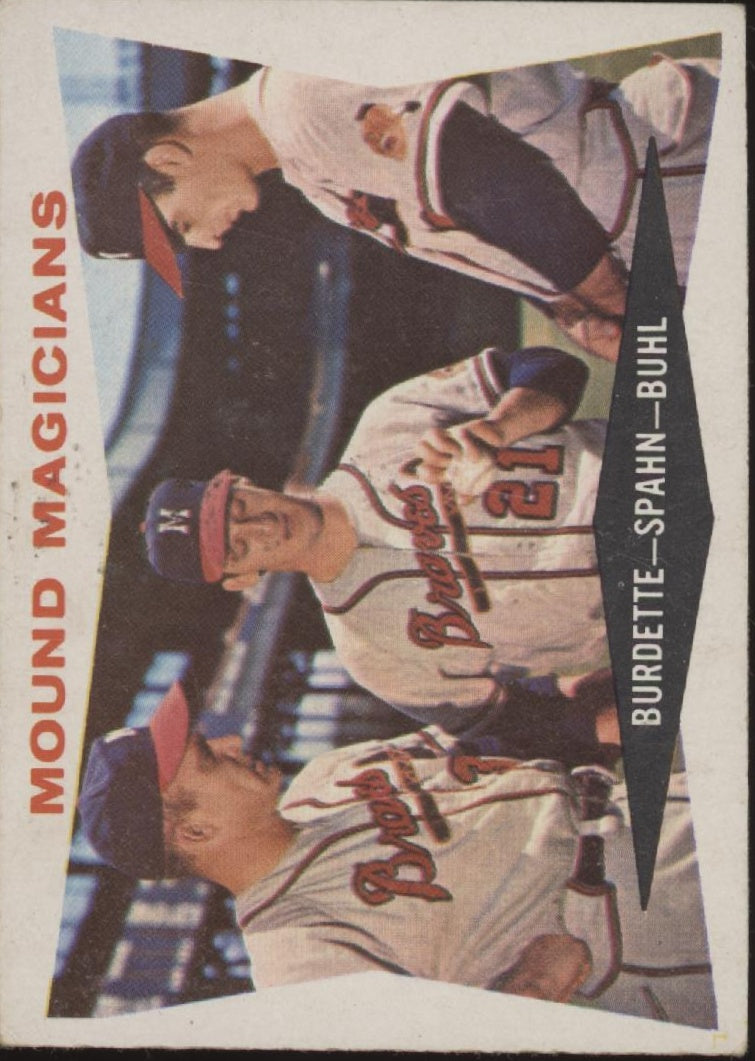 Mound Magicians 1960 Topps Burdette / Spahn / Buhl #230 VG-EX #3