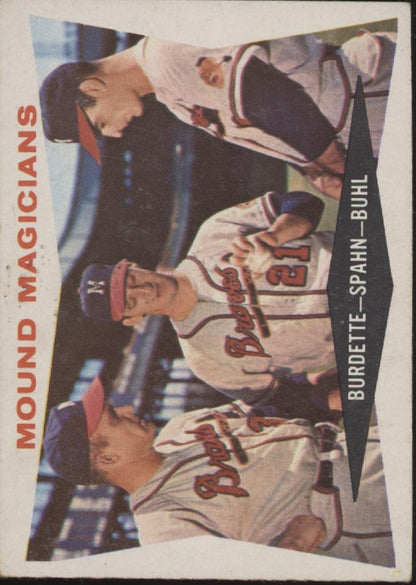 Mound Magicians 1960 Topps Burdette / Spahn / Buhl #230 VG-EX #3