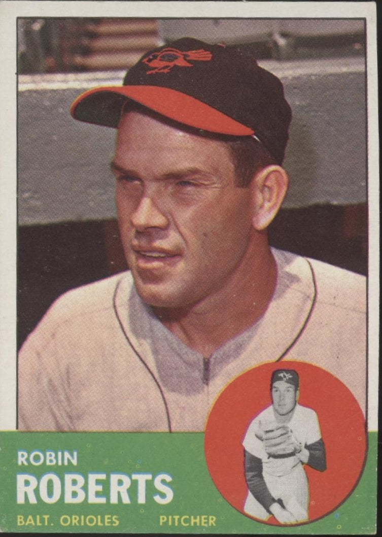 Robin Roberts 1963 Topps #125 Baltimore Orioles EX