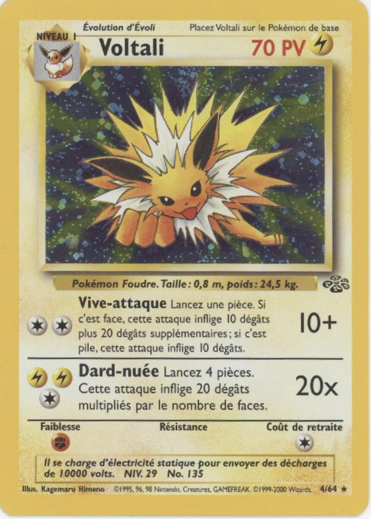 jolteon pokemon card value 4/64 Jungle Holo French #4 Game Selection:Ruby Destiny Rescue Rangers Whenever you attach a BS Coalition Victory [Time Spiral
