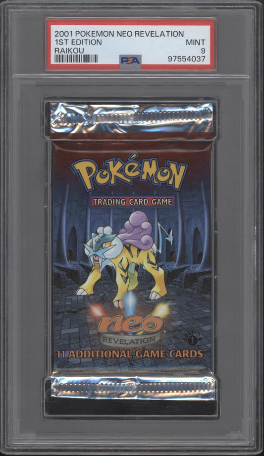 Neo Revelation Pokemon 1st Edition Raikou Booster Pack PSA 9 #2
