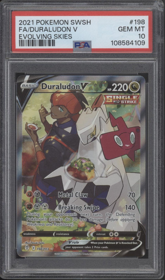 Duraludon V Pokemon Evolving Skies Full Art #198 PSA 10