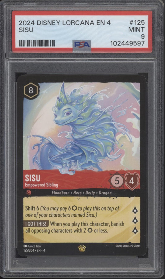 Sisu Empowered Sibling Disney Lorcana Ursula's Return #125 PSA 9