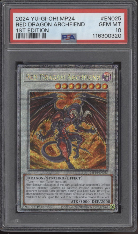 Red Dragon Archfiend Yu-Gi-Oh! MP24 1st Edition #EN025 PSA 10