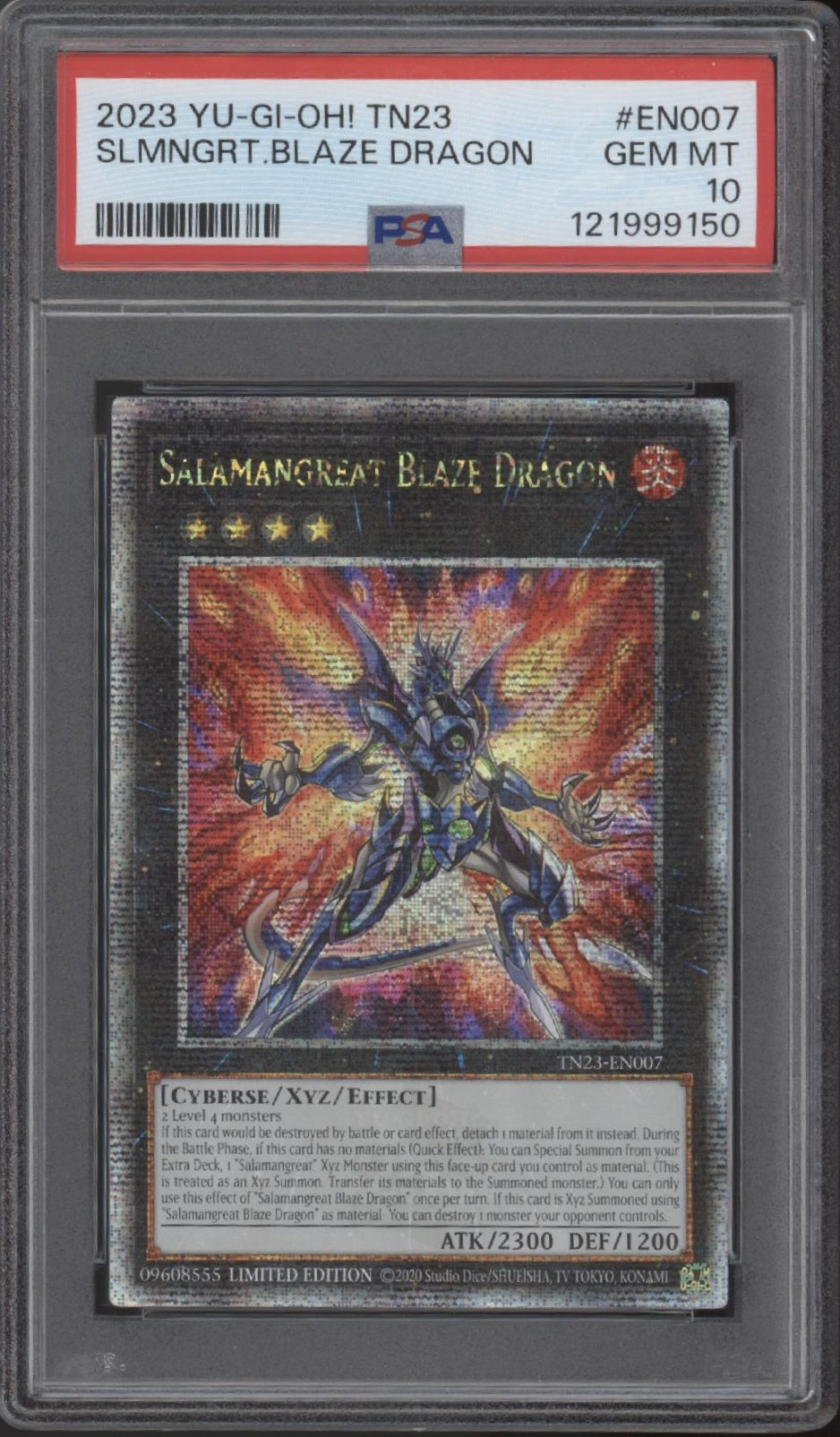 Salamangreat Blaze Dragon Yu-Gi-Oh! TN23 #EN007 PSA 10