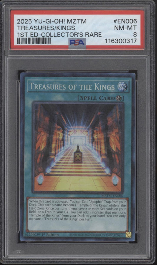 Treasures of the Kings Yu-Gi-Oh! MZTM 1st Edition Collector's Rare #EN006 PSA 8