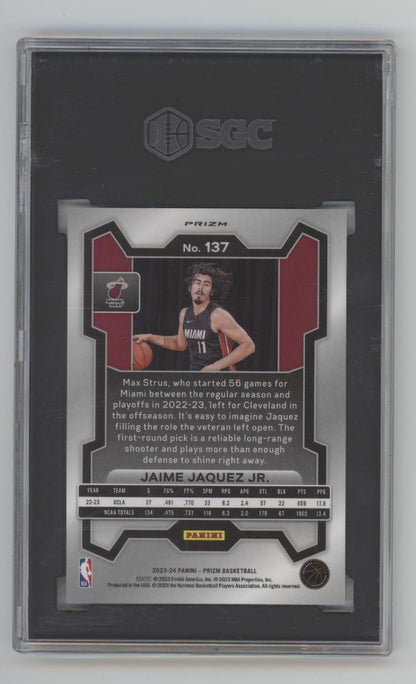Jaime Jaquez 2023-24 Panini Prizm Green Prizm RC #137 SGC 9.5