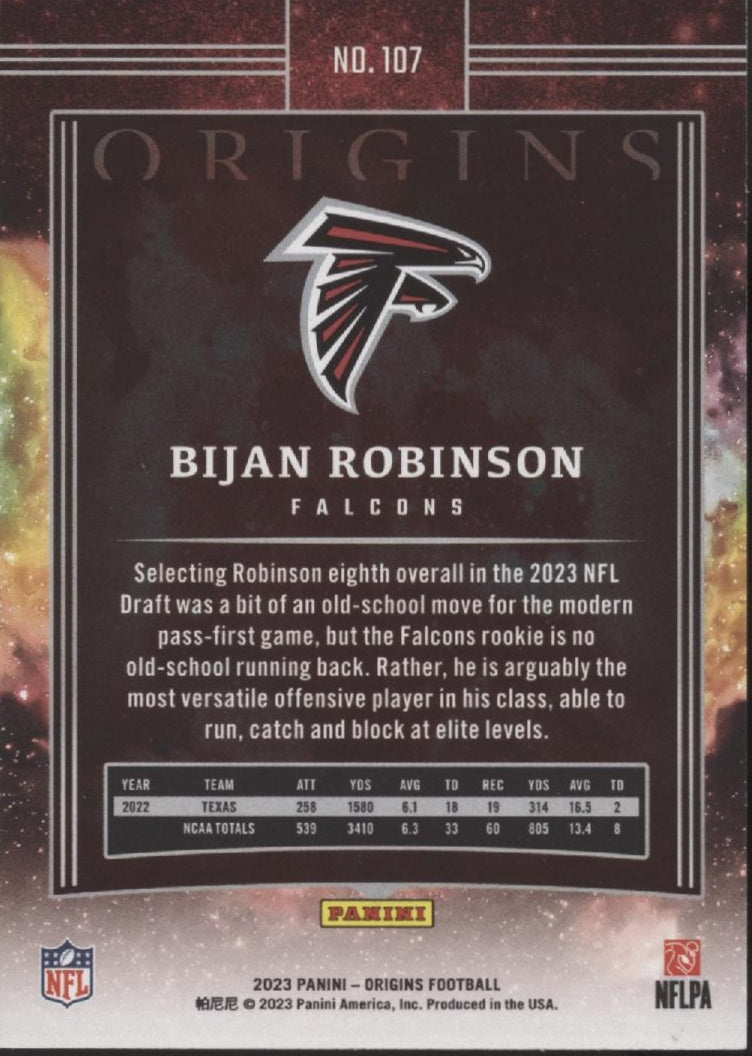Bijan Robinson 2023 Panini Origins RC #107