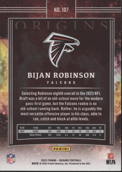 Bijan Robinson 2023 Panini Origins RC #107