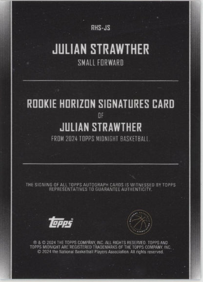 Julian Strawther 2024 Topps Midnight Horizon Signatures RC Auto #RHS-JS