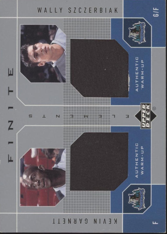 Kevin Garnett / Wally Szczerbiak 2002-03 Upper Deck Finite Swatches #KG-WS