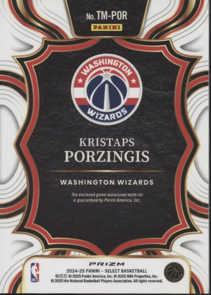 Kristaps Porzingis 2024-25 Panini Select Prizm Swatch #TM-POR
