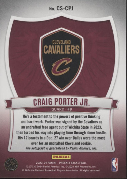 Craig Porter Jr. 2023-24 Panini Phoenix Crusade RC Auto #CS-CPJ