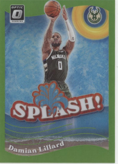Damian Lillard 2023-24 Panini Donruss Optic Splash! Green Prizm 004/149 #4